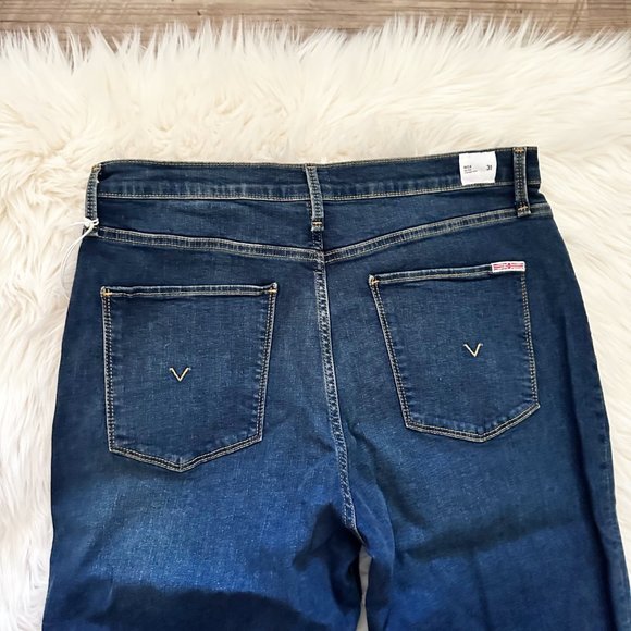NWT HUDSON Noa JEANS Size 31 Mid Rise Crop Straight Leg Effrie Wash Blue NEW - Picture 12 of 15